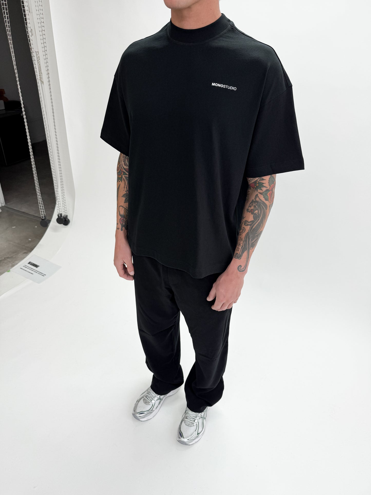 Black and white outfit male