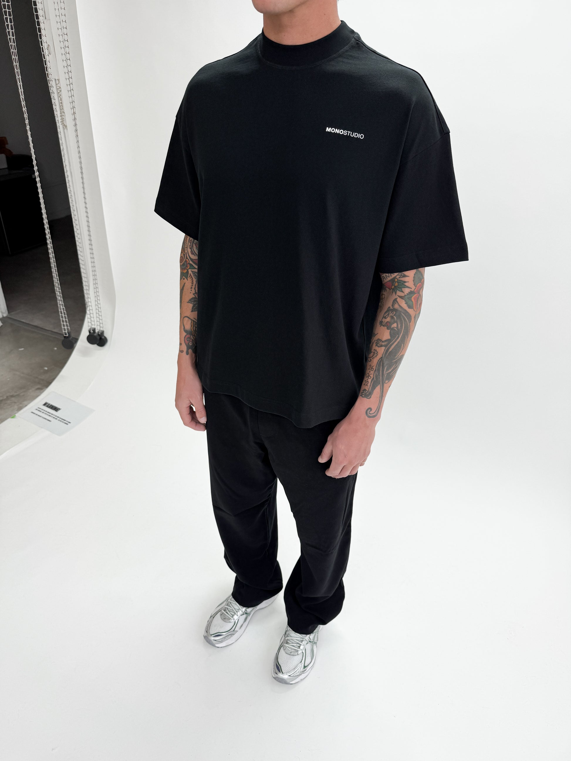 Black and white outfit male